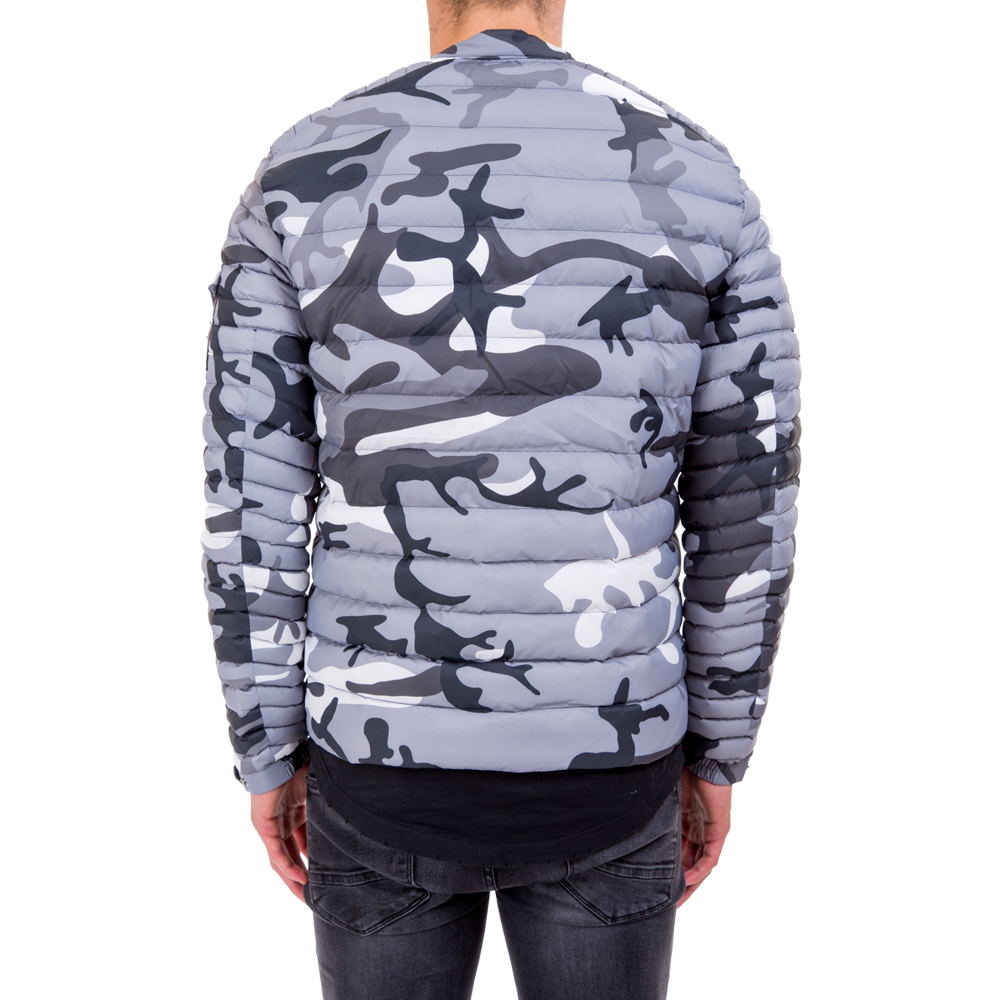 DOWN JACKET CAMO GREY - Jmesrine